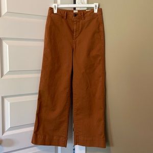 Gap high rise wide-leg cropped pants-size 4